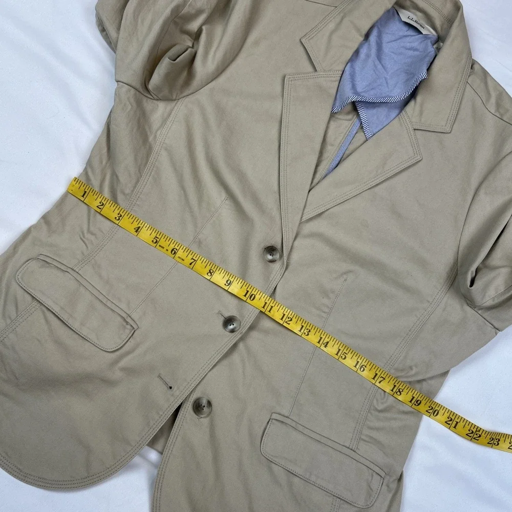 LL Bean Blazer Field Jacket Men's Large Sage Cotton Safari Unstructured Hunting